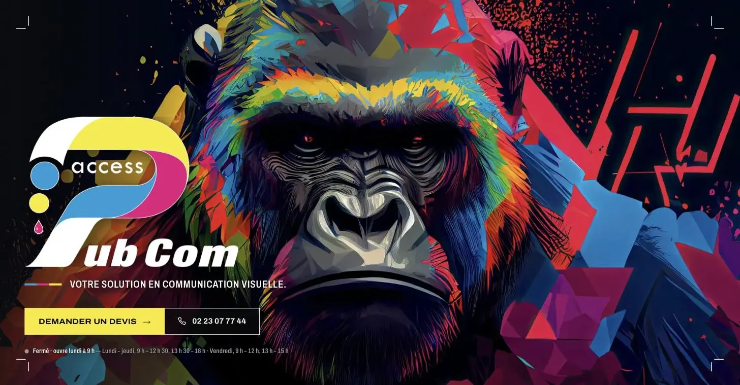 Création graphique ou site web réalisé par Access Pub Com